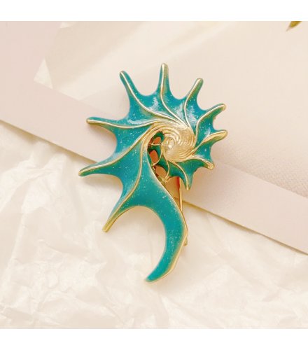 XSB299 - Elegant Enamel Conch Metal Brooch